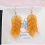 Wholesale fashion girls drop long petal leaves resin earrings for women Wholesale fashion girls drop long petal leaves resin earrings for women
