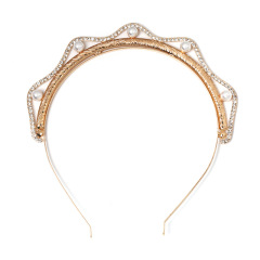 New Victoria wedding metal custom headband pearl hairband crystal rhinestone headband