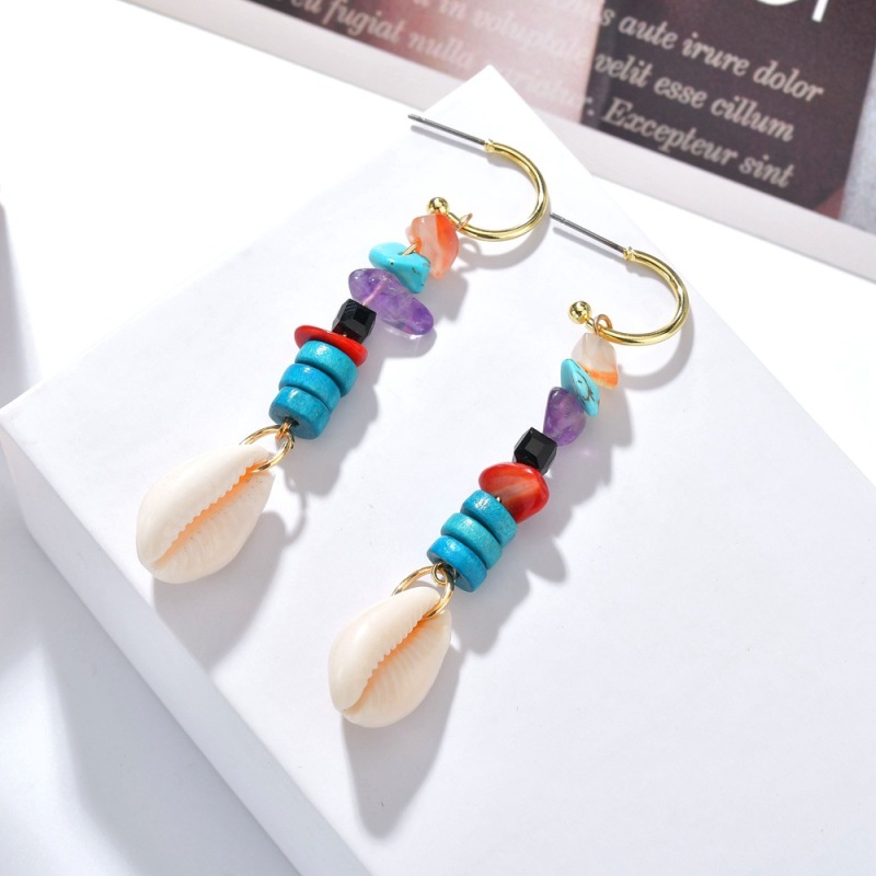 2019 Korean designer style jewelry for women sea shell long simple earring 2019 Korean designer style jewelry for women sea shell long simple earring