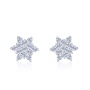 Bohemian star shape rose gold plated moissanite diamond stud earrings