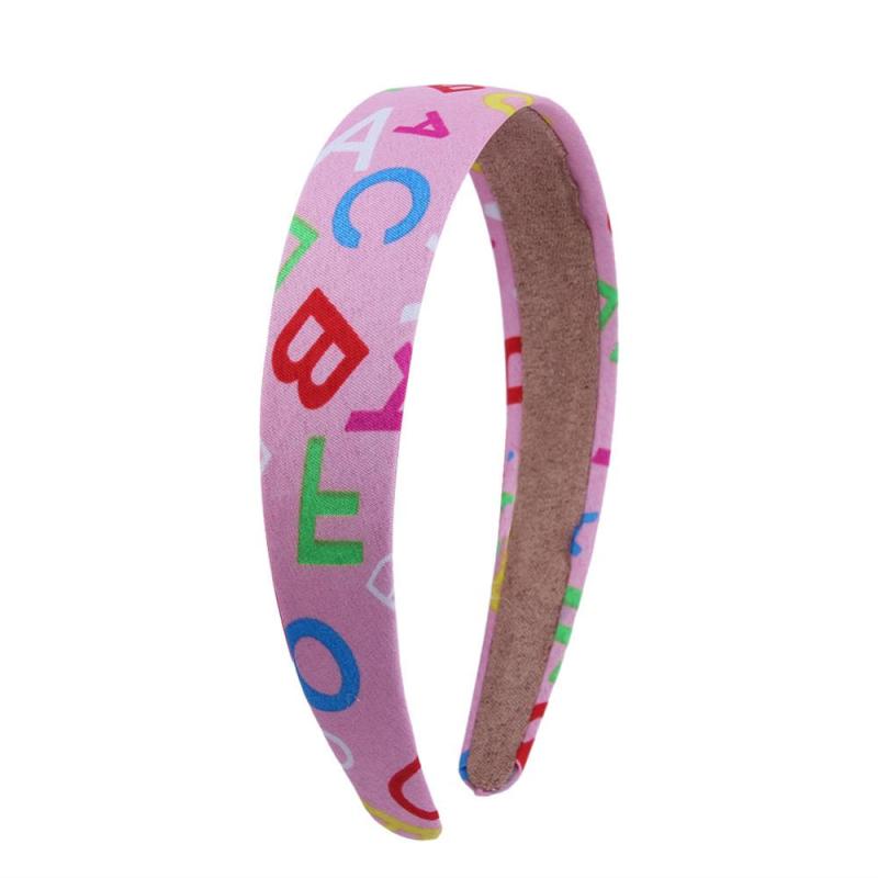 Women Hair Hoop Alphabet Print Headbands Kids Hair Bands Hair Accessories Ladies Headband