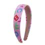 Women Hair Hoop Alphabet Print Headbands Kids Hair Bands Hair Accessories Ladies Headband