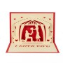 Luxury Handmade Wedding Printing 3d Pop Up Card Wedding Invitation Card