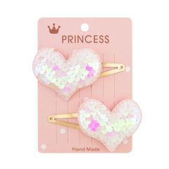 Wholesale baby girls multiple colour bling bling glitter sequin hair clips Wholesale baby girls multiple colour bling bling glitter sequin hair clips