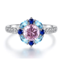 Women dress gold rhodium plated rainbow diamonds wedding rings Women dress gold rhodium plated rainbow diamonds wedding rings