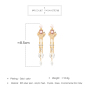 Fashion trend 2019 stainless steel silver women drop crystal earrings