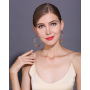 Wholesale vintga square tube 18k gold plated twisted women circle hoop earrings Wholesale vintga square tube 18k gold plated twisted women circle hoop earrings