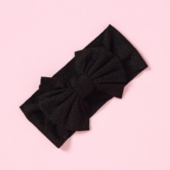 2020 new arrival newborn solid color soft bowknot elastic girls baby headbands