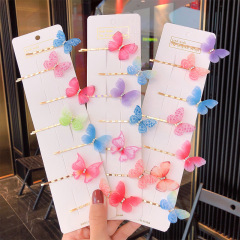 wholesale custom amazon ins hot girls colorful beauty butterfly hair pin