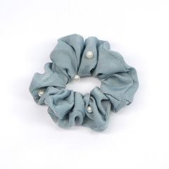 2020 new fashion custom women elastic pearl hair scrunchies for girls