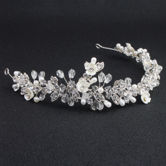 Wholesale OEM Rhinestone Bridal Wedding Hair Ribbons