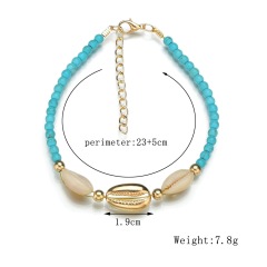 Personalized anklet jewelry ankle bracelet seed bead shell anklet chains for women