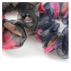 New Simples Fashion Hair Accessories Flower Elastic Large Laces Hair Scrunchies