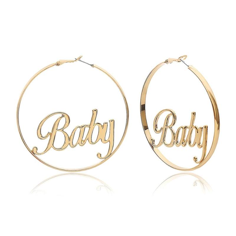 New fashion personality geometric exaggerated temperament circle letter earrings New fashion personality geometric exaggerated temperament circle letter earrings