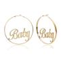 New fashion personality geometric exaggerated temperament circle letter earrings New fashion personality geometric exaggerated temperament circle letter earrings