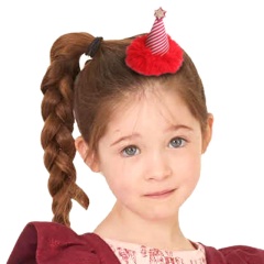 Christmas tiara snowman party hat hairpin red striped baby hair claw clips Christmas tiara snowman party hat hairpin red striped baby hair claw clips