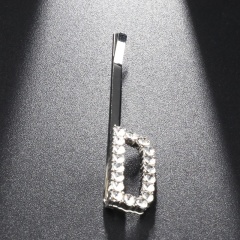2020 amazon hot sales 26 English custom rhinestone letters hair accessories women clip with customized design