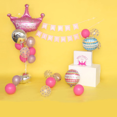 Wholesale foil cartoon latex balloon for parti gender reveal party favors