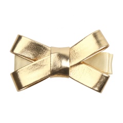 Spot wholesale children's popular mirror gold bow headwear gold fabric headbands for baby