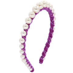 Wholesale fashion handmade twined narrow pearl hairbands for women headband