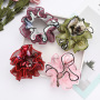 Summer Multi-layer pattern simulation silk lace flower elastic Hair Scrunchies for girls Summer Multi-layer pattern simulation silk lace flower elastic Hair Scrunchies for girls