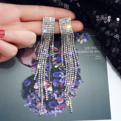 2020 new arrival fashion jewelry girls tassel crystal earrings for women