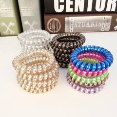 Amazon hot sale fashion girls telephone coil phone cord elastic hair ties for woman