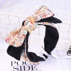 Retro wild double layer bow hair accessories women headband