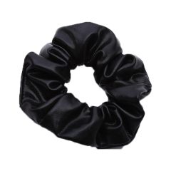 Metal color PU leather glitter elastic gold hair rope ponytail holder headbands