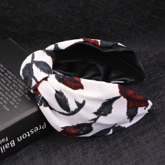 New Hawai Bohemia Hawaii Cross Knot Hair bands plaited print silk flower headband