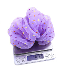 wholesale polka dot pleated cute lady silk yarn organza hair clip for girls
