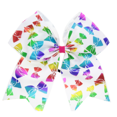 2020 Hot Fashion Rainbow JOJO Bow Elastic Organic Hair Tie for Girls Hair Accessories