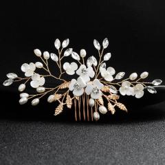 Bride Rhinestone Jewelry Pearl Hair Accessories Wedding Bridal Hair Combs