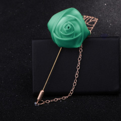 wholesale fashion custom jewelry metal men suit chain flower brooches pins