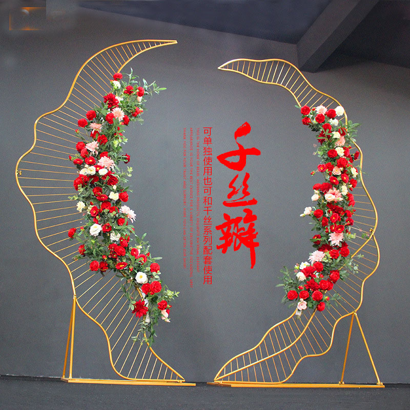 many designs custom metal  led light party birthday hall stage wedding props background