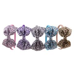 Beauty cheap hair ribbons polyester bow leopard print headbands Beauty cheap hair ribbons polyester bow leopard print headbands