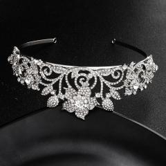 Handmade Alloy Water Lead Handmade  Wedding Bridal Crystal Headpiece Tiara Crowns