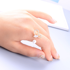 2019 designs ladies girls princess accessories jewelry gold jewelry pearl ring