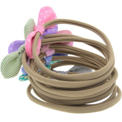 2020 Spring picnic fashion baby girl bow knot elastic hair tie for kids hair accessories