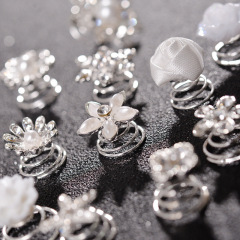 2019 Fashion vintage women show party pearl Twisted Crystal wedding bride spin hair pin 2019 Fashion vintage women show party pearl Twisted Crystal wedding bride spin hair pin