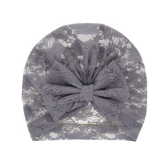 High quality newborn girl bow turban soft lace baby turban headband