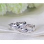 Romantic Silver Jewelry Exaggerated Love Stamped European Wedding Band Ring