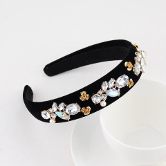 2020 baroque hairband winding Bling Beads Hair Hoop flower glitter rhinestone crystal headband