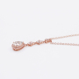 Hot sale fashion jewelry pear shape 925 silver gold plated moissanite necklace Hot sale fashion jewelry pear shape 925 silver gold plated moissanite necklace
