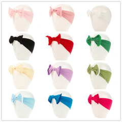 wholesale plain elastic children hair accessories flowers headbands