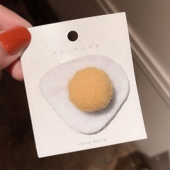 Hot sale ins kawaii geometric cute avocado omelet hot female models hair clip female for baby girl