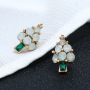 Wholesale red white women jewelry crystal alloy Christmas tree stud earrings Wholesale red white women jewelry crystal alloy Christmas tree stud earrings