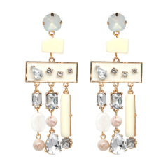 Amazon hot sale fashion ear accessories women crystal exaggerated big drop earrings
