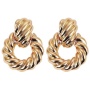 New style stainless indian 18K gold plated charm hoop stud earrings for women