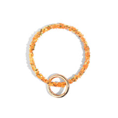 new fashion key ring colorful silicone sport bracelet wristlet bangle keychain for women